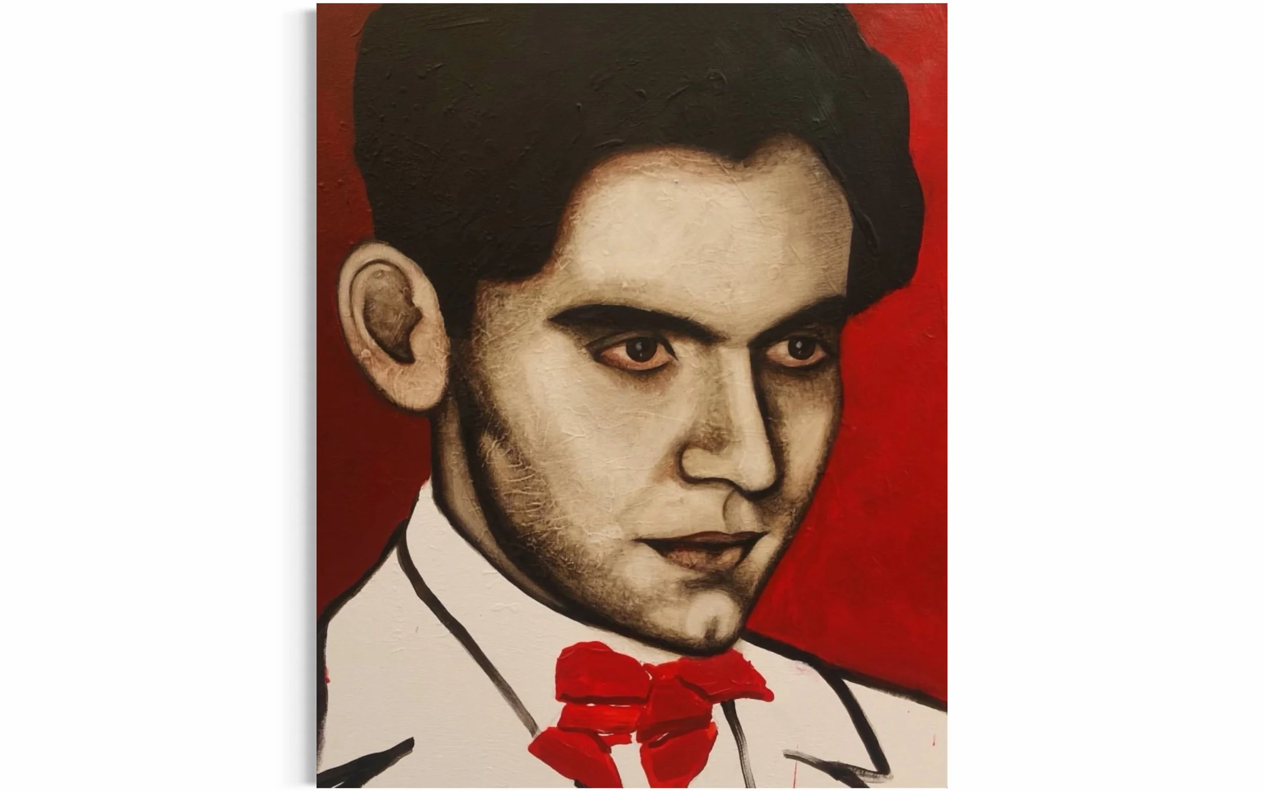 Lorca sobre fondo rojo
