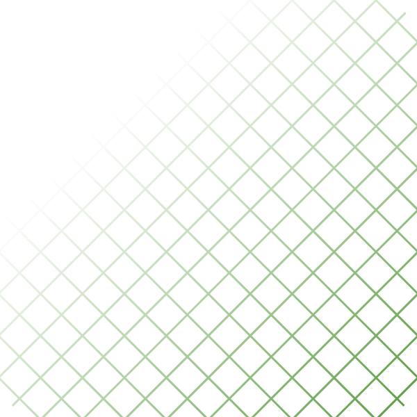 Fondo con patrón de líneas verdes que forman un diseño en cuadrícula diagonal sobre un fondo blanco.