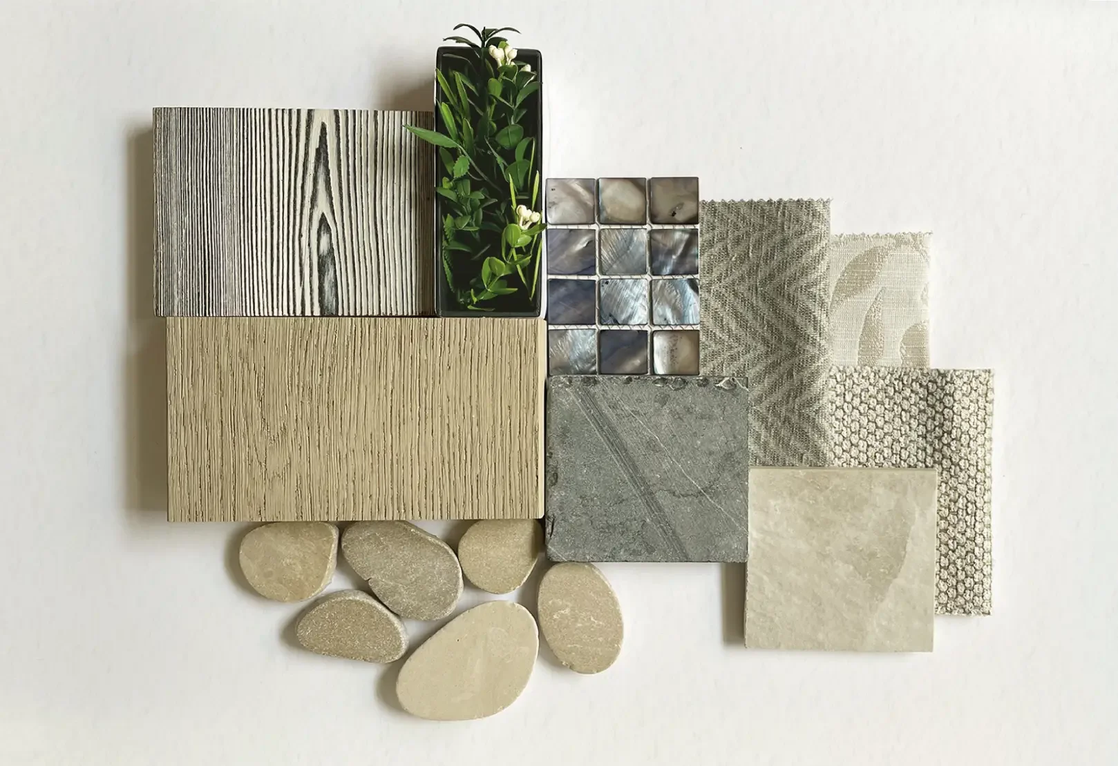 Material and mood board for the Dromoland Castle spa concept