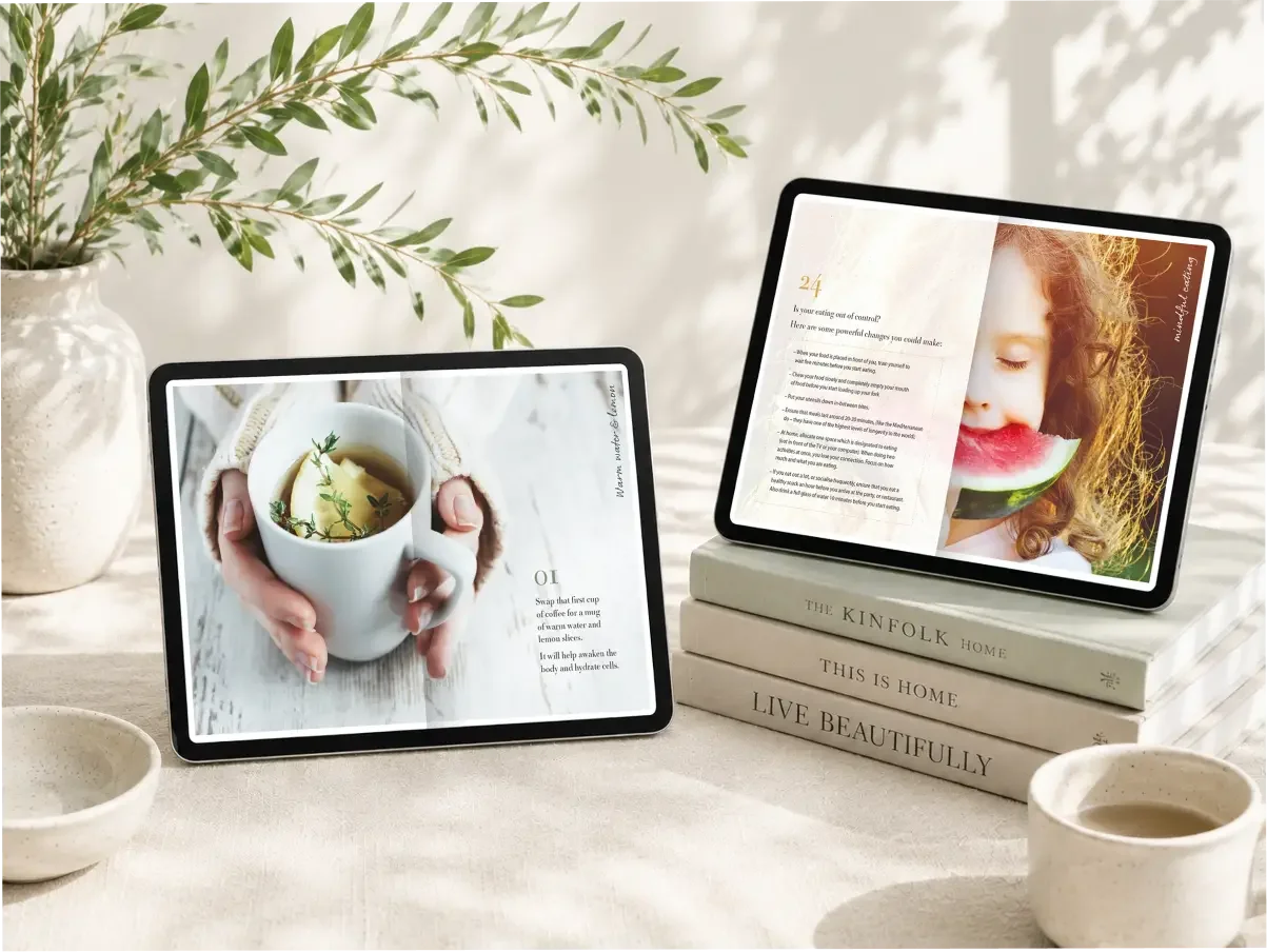 Homefield Grange downloadable health tips eBook created as a newsletter sign-up incentive.