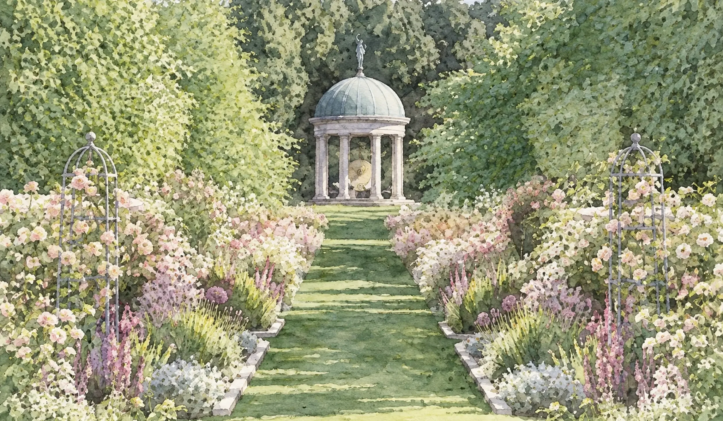 Concept for a sound healing space within an existing garden temple at Dromoland Castle