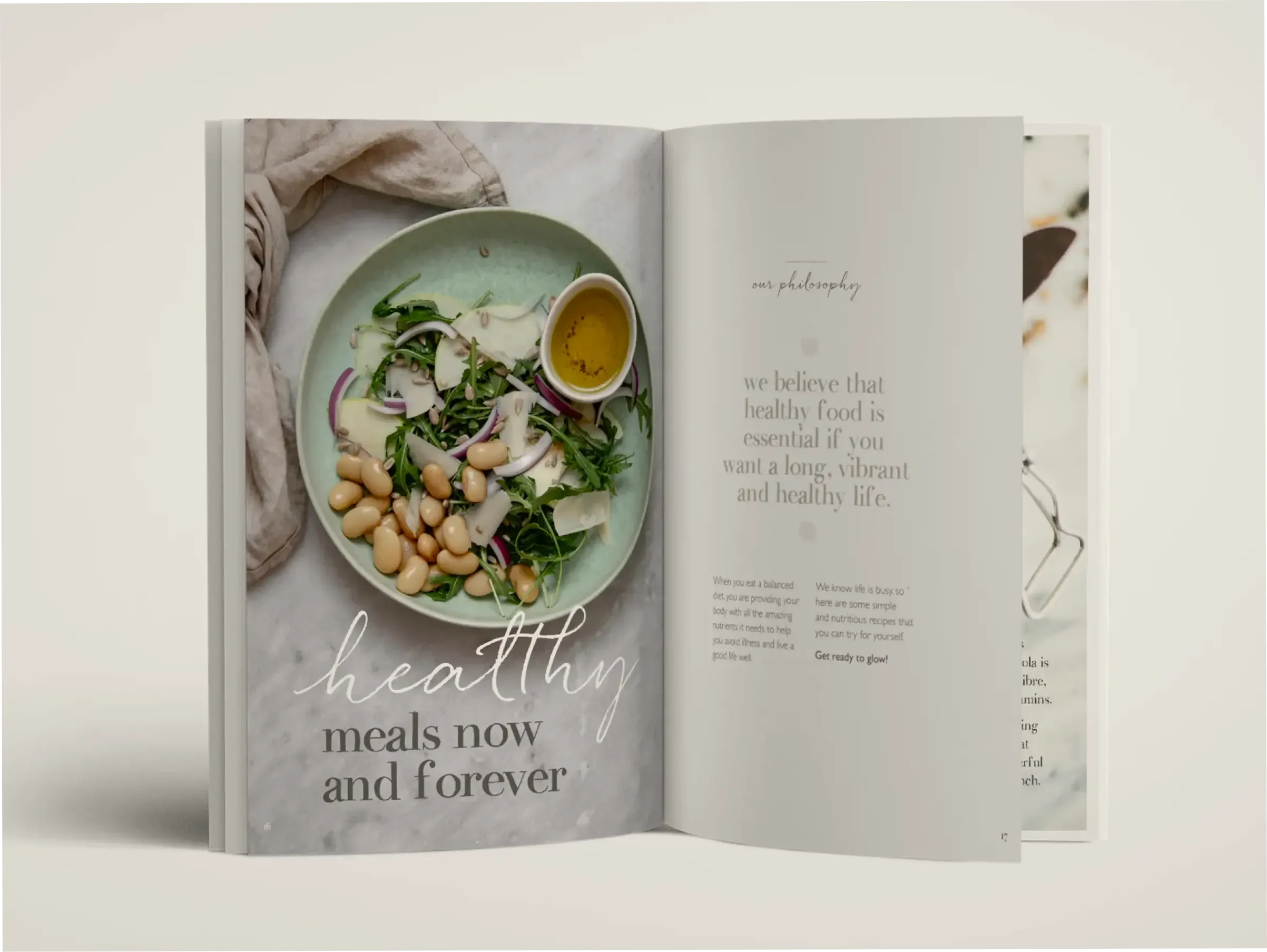 Homefield Grange wellness magazine featuring health advice, recipes and editorial content.