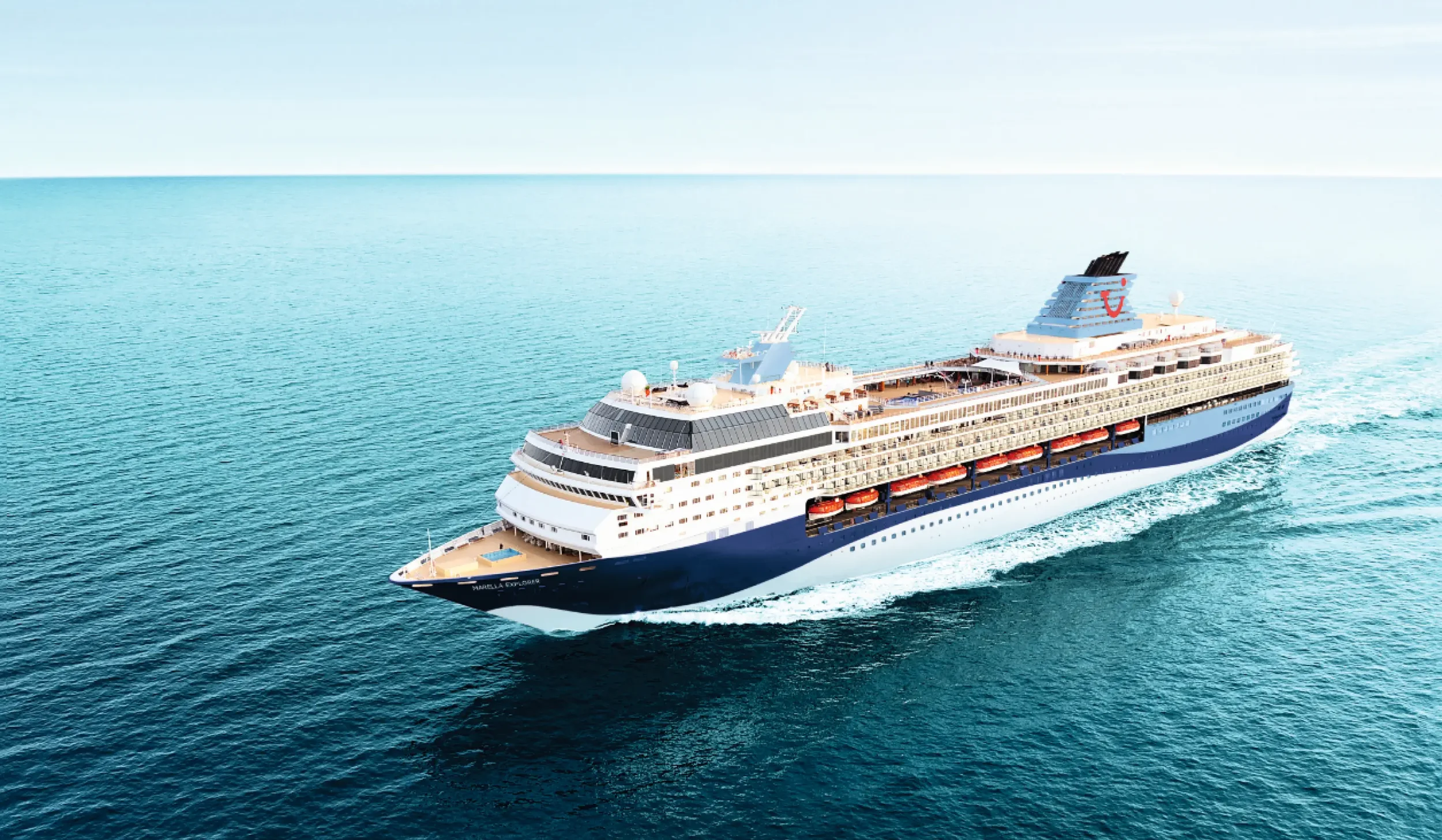 Marella Explorer cruise ship sailing at sea.