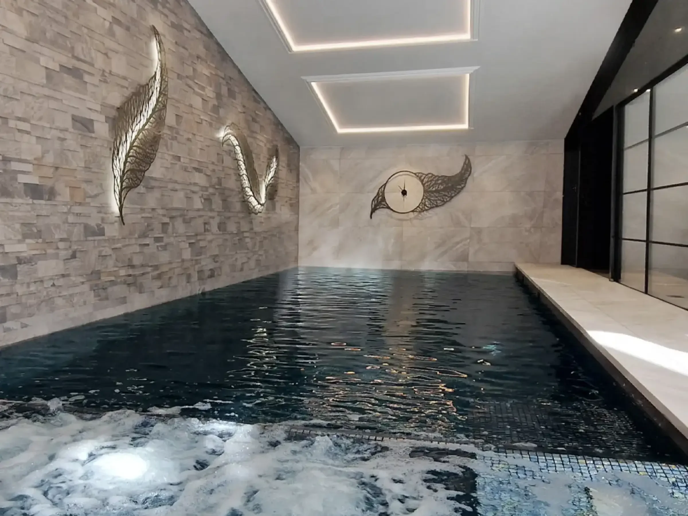 Private residential wellness suite with hydrotherapy and swimming pool in the New Forest