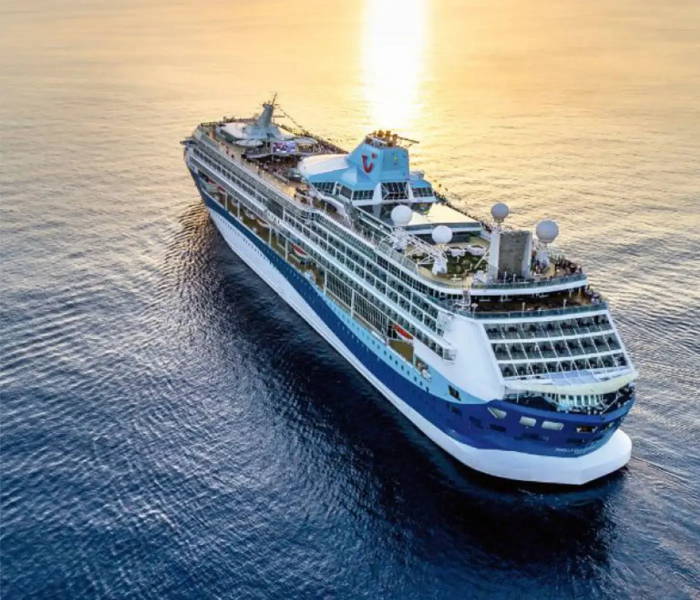 TUI cruise ship featuring a Champneys onboard spa, with spa design and site management by Butterscotch Design.