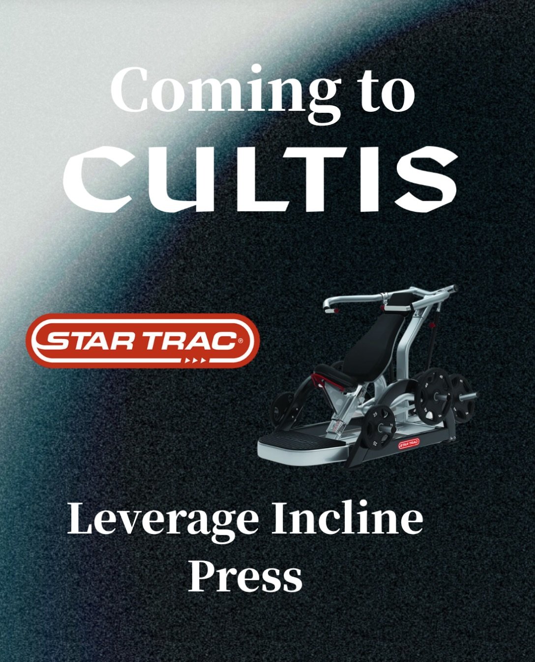 COMING TO CULTIS

-Next up-

A Startrac Nautilus piece that will light up the upper pec:

- Leverage incline press

Designed when Startrac were producing nautilus kit, this fantastic bit of kit has all the gains a nautilus leverage press will give yo
