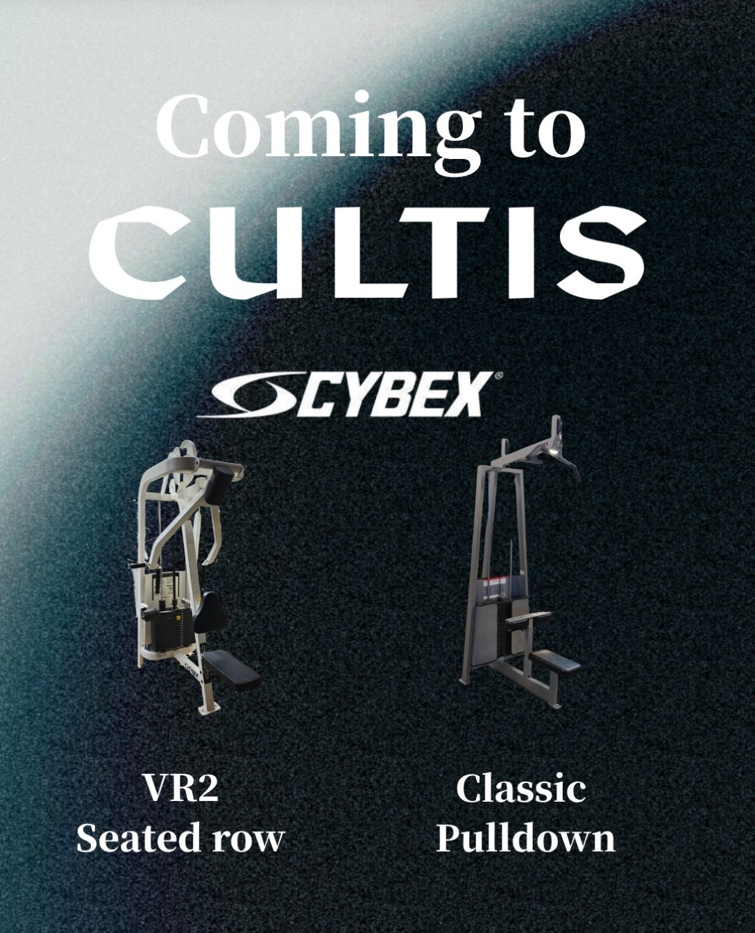 COMING TO CULTIS

-Next up:

Our CYBEX pulldown and row combo that will be sure to leave your back feeling fried:

-VR2 seated row
-Classic Pulldown

You can tell by this point that the most popular brand name in the gym is CYBEX and that is for good