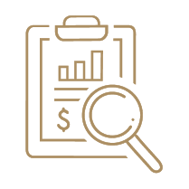 icon representing analysis and strategies
