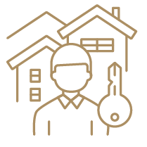 icon representing landlords who are tired of tenants, toilets and trash, and want exit tax efficiently