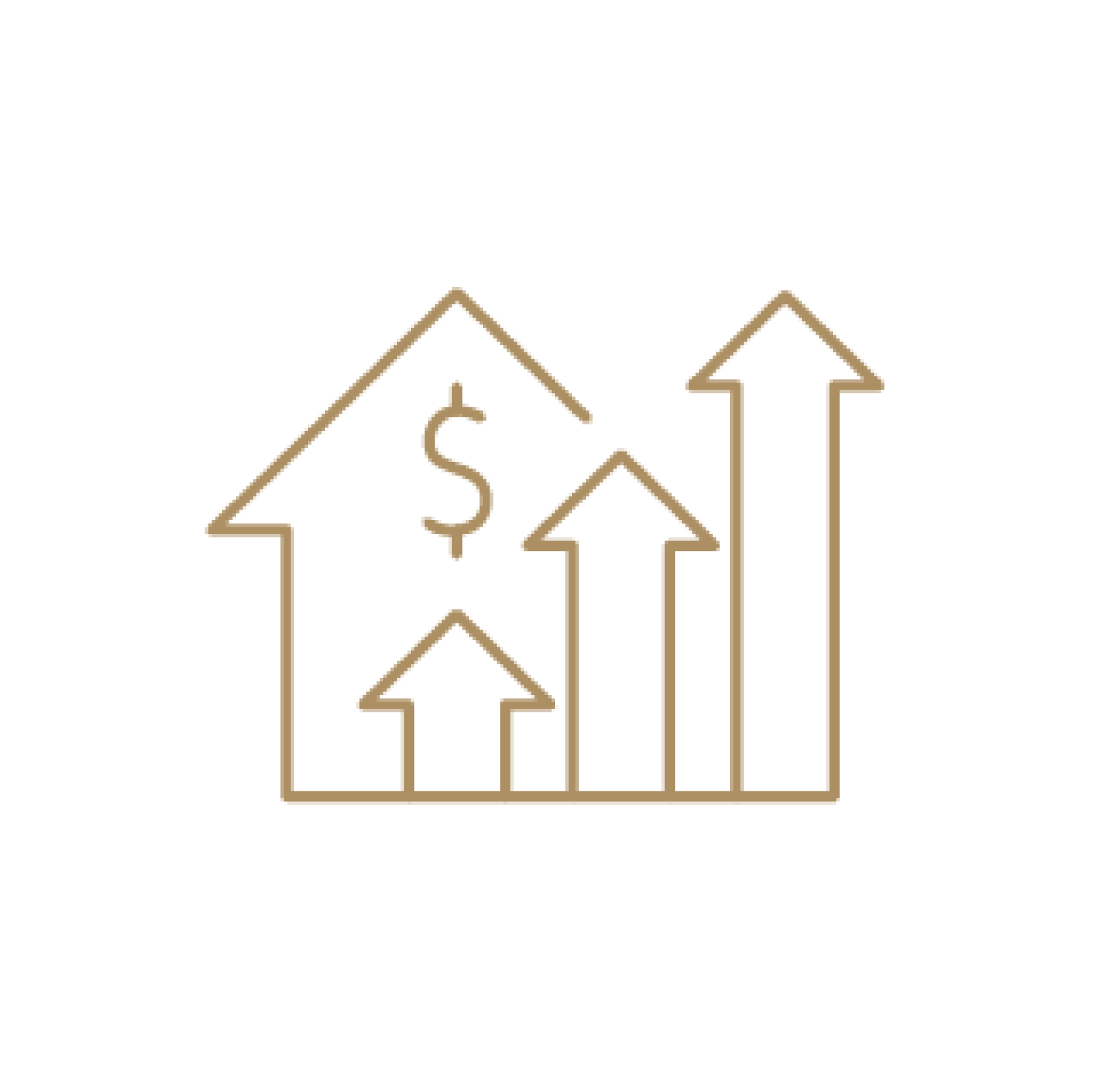 icon representing homeowners with appreciated properties
