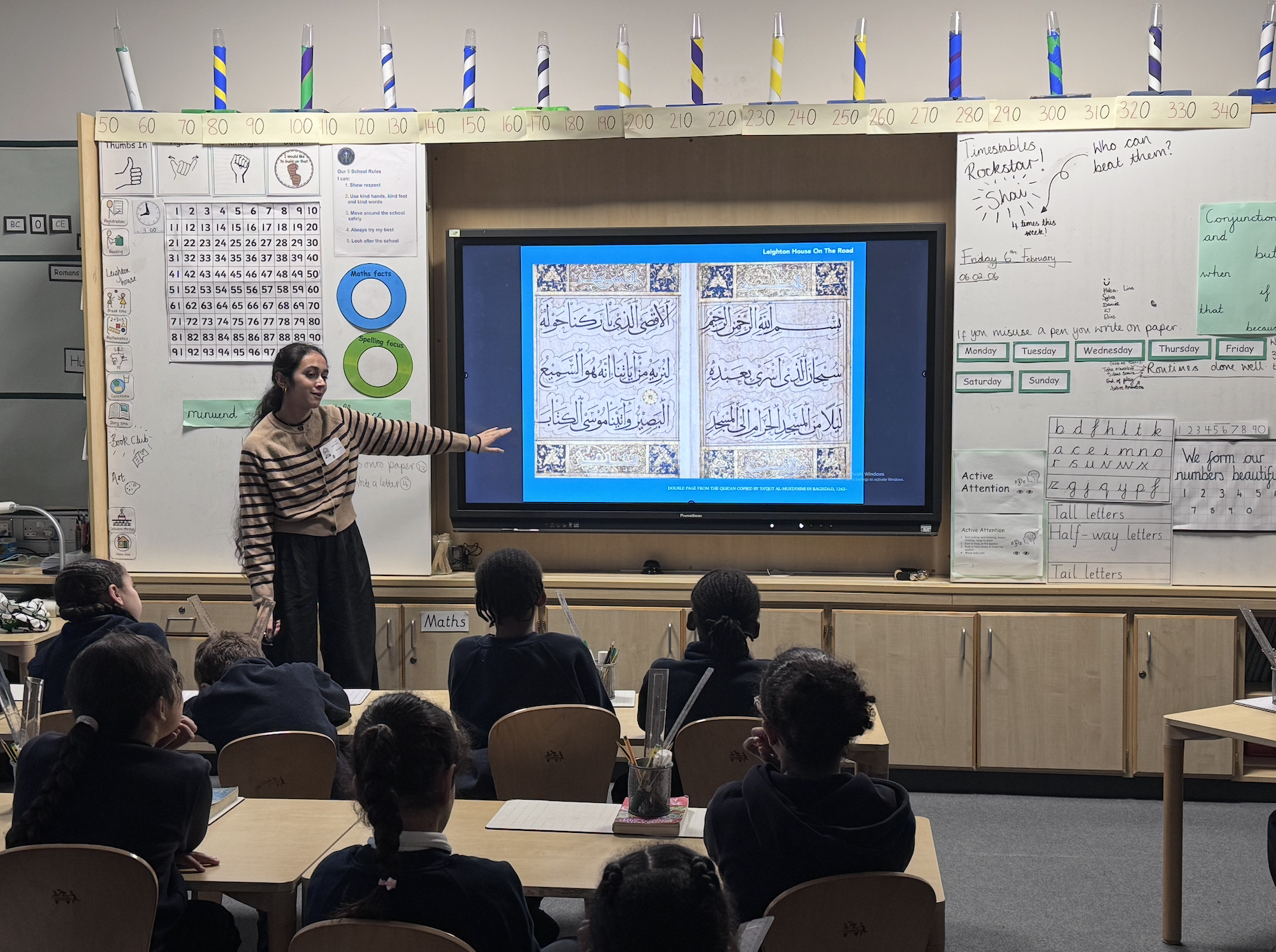 Leighton House Workshop to St Thomas CE School, part of the 'On the Road' initiative, teaching workshops to schools, community spaces and institutions in RBKC, 2026