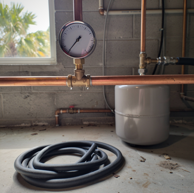 Variable-speed well pump controller mounted beside pressure tank