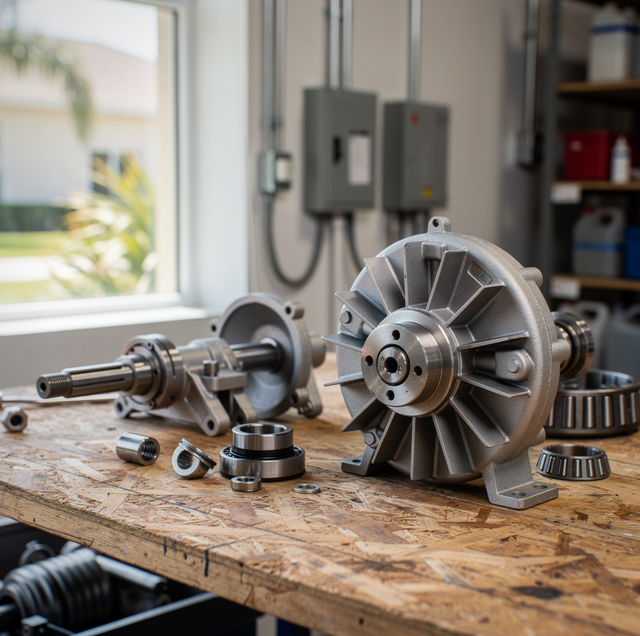 cutaway view of centrifugal pump impeller and casing