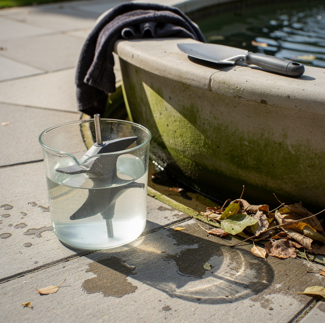 clogged pond pump impeller covered in algae and debris