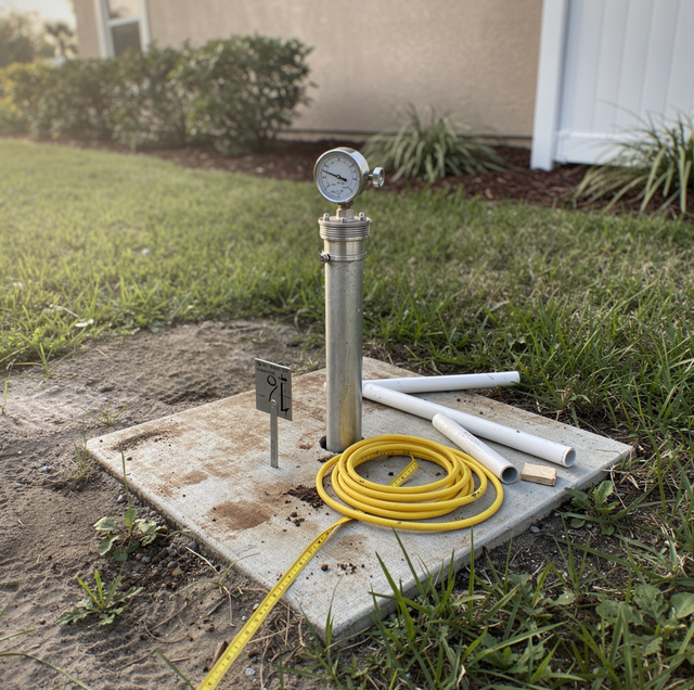 Submersible pump intake nearing water level in well casing