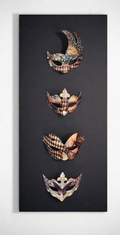 Venetian Elegance: Handcrafted Masquerade Mask Canvas