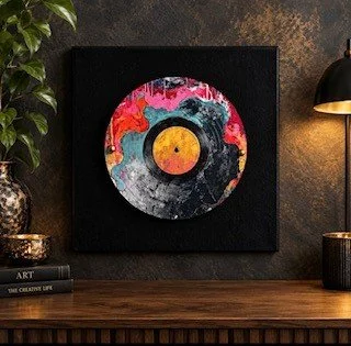 Vibrant Paint Splash Street Art Metal Canvas