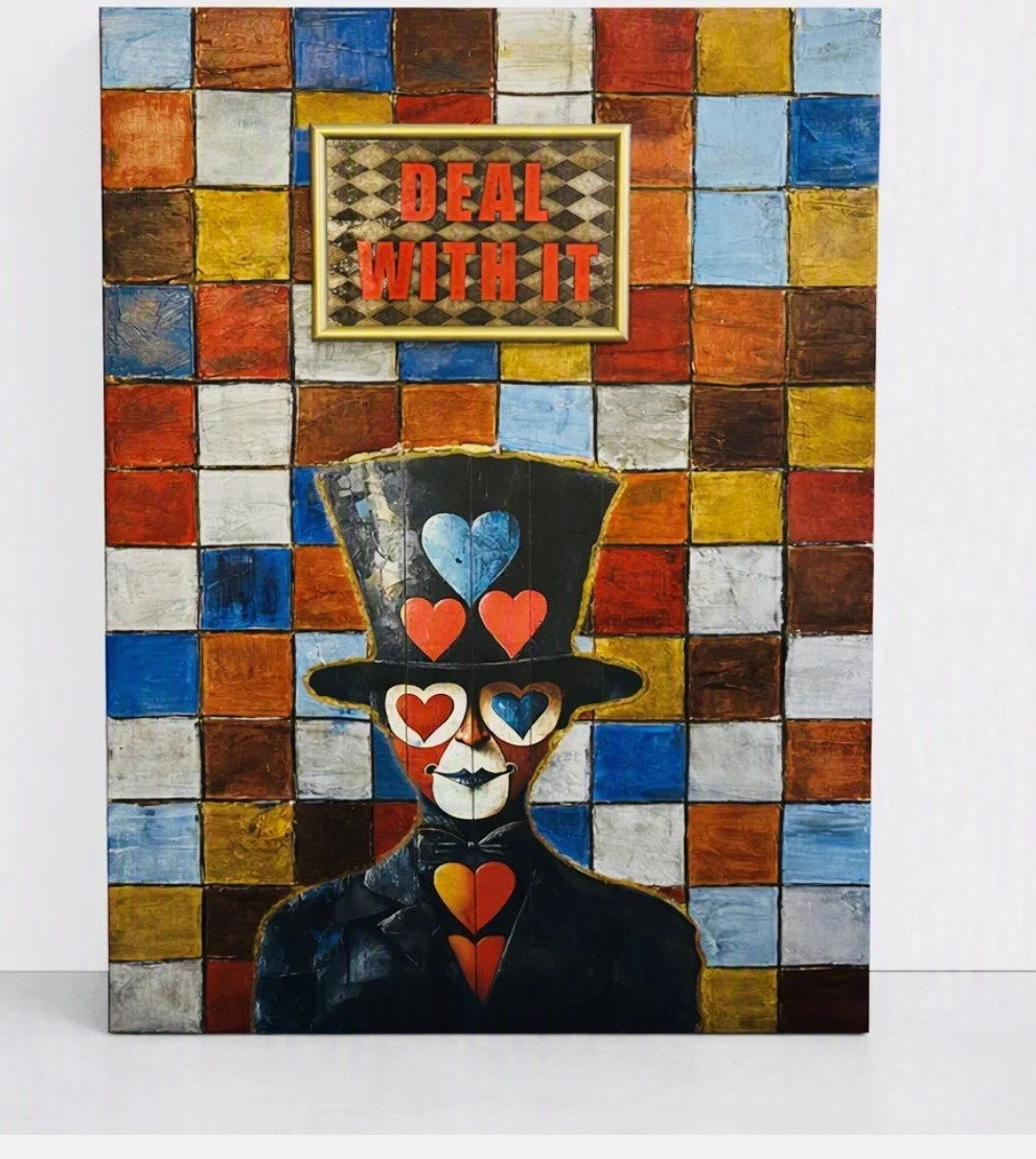 Curious Hatter /Joker Canvas with 3D Elements