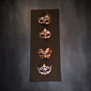 Venetian Elegance: Handcrafted Masquerade Mask Canvas