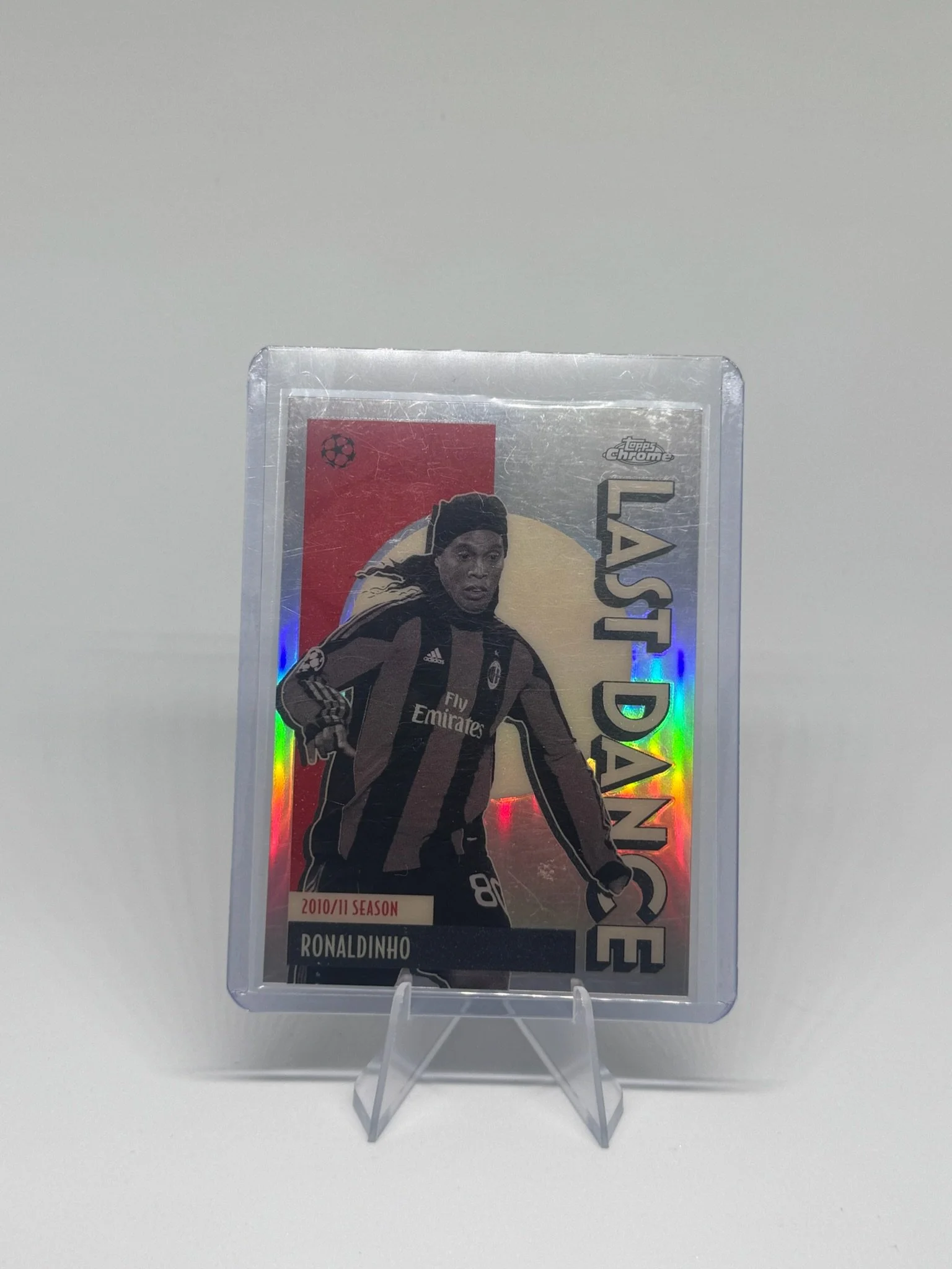 Topps Chrome UEFA Club Competitions 2025-26 Ronaldinho AC Milan LD-9 Last Dance