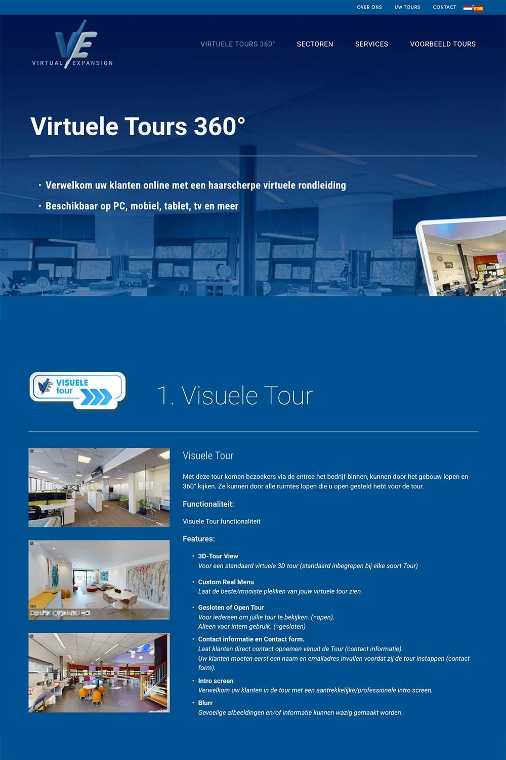 Website voor 360-graden virtuele rondleidingen