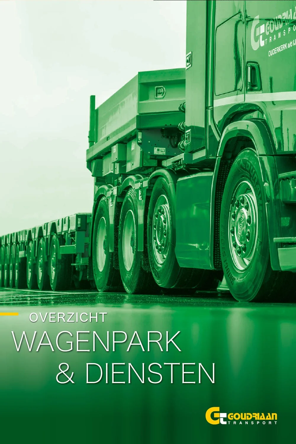 Bedrijfsbrochure en technische lijntekeningen voor Goudriaan Transport