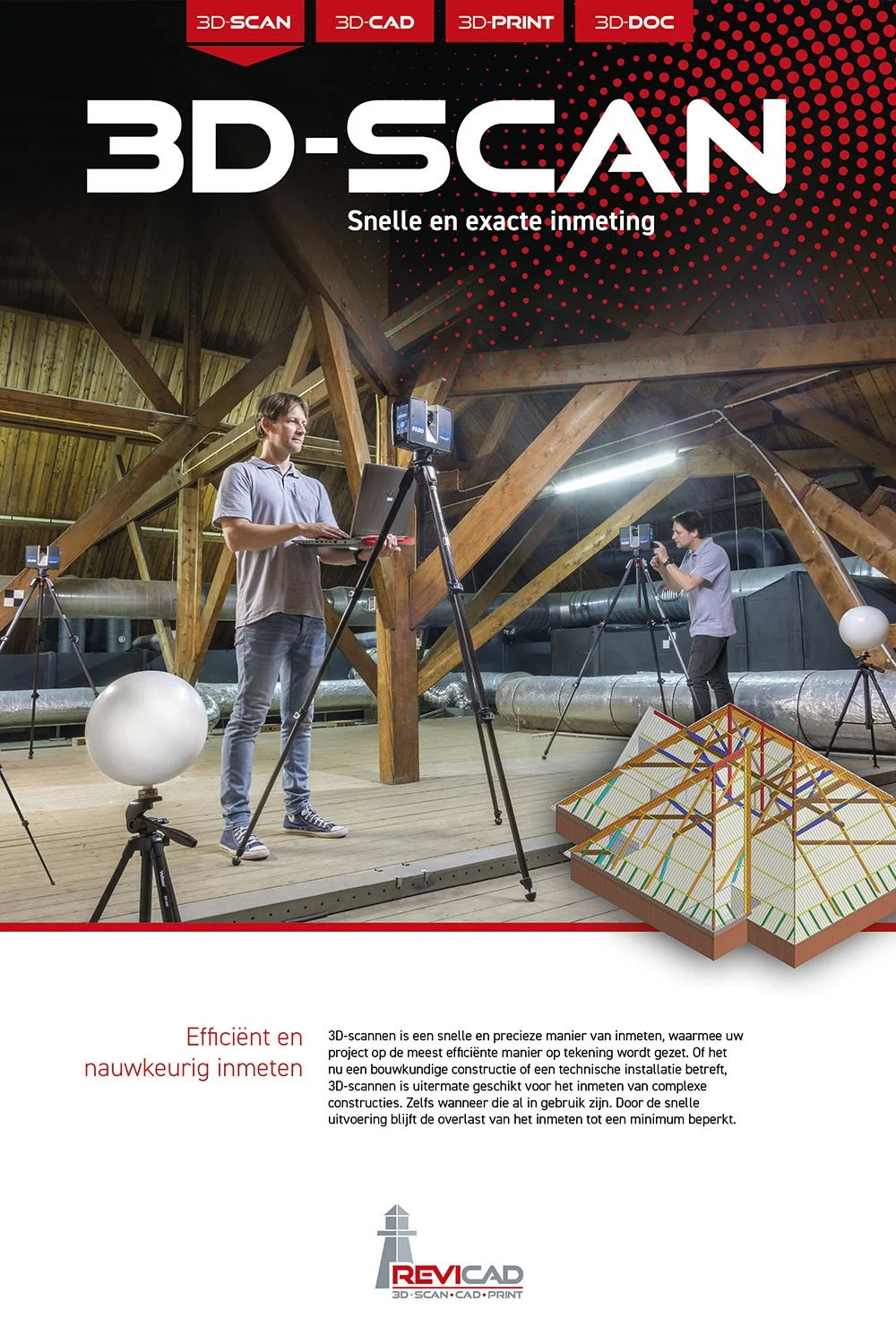 Website en productfolders voor REVICAD: 3D-scannen, CAD en 3D-printen