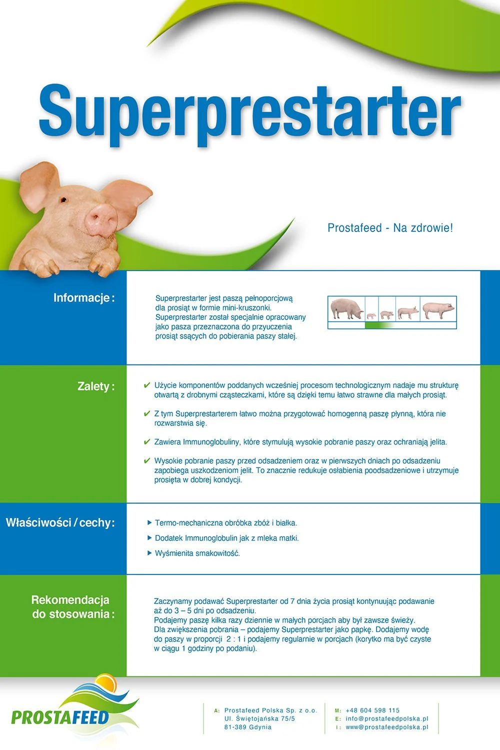 Folder voor Superprestarter, biggenvoer