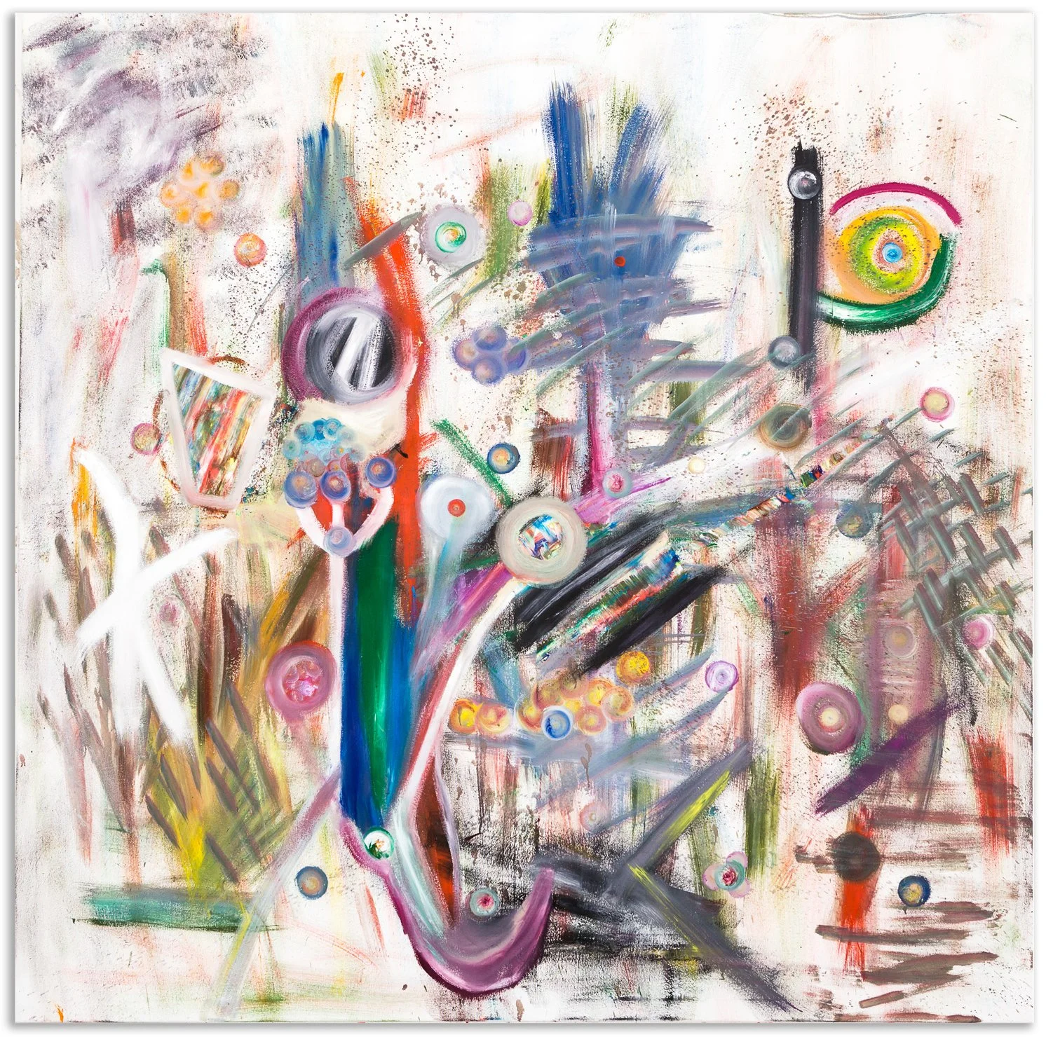     Licht im Chaos 2 / 2014 / 190 × 190 cm / Öl auf Leinwand‍    ‍ 
