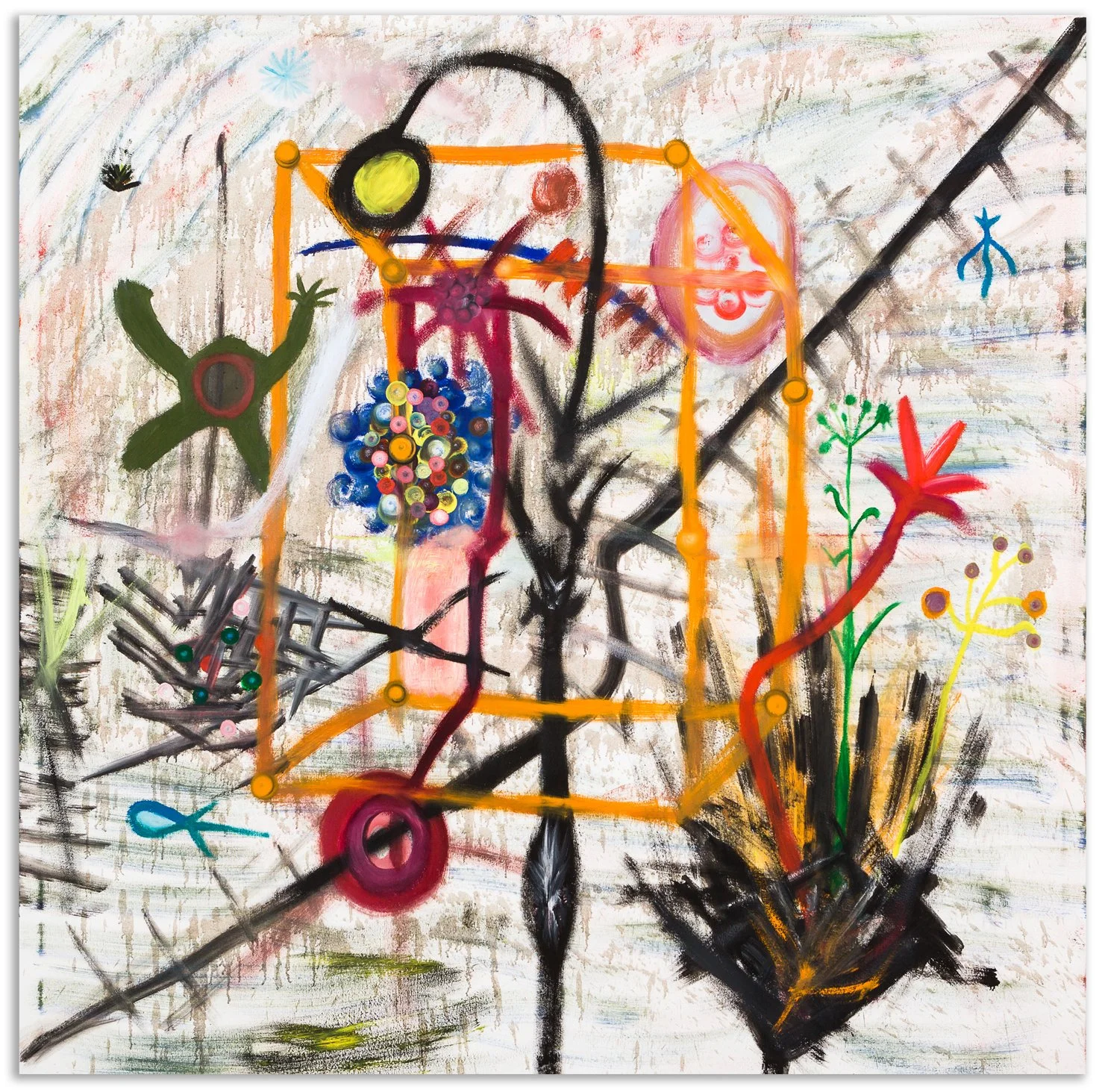     Licht im Chaos 1 / 2014 / 190 × 190 cm / Öl auf Leinwand 
