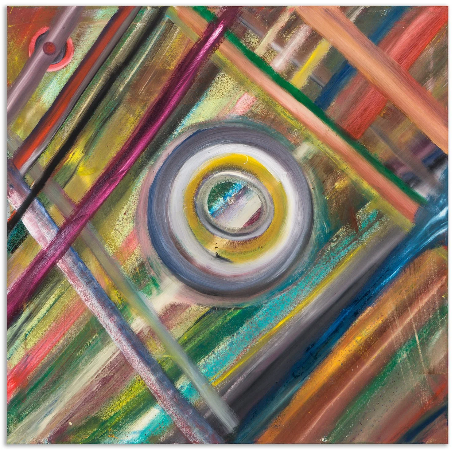     Zeitstrom 2 / 100 × 100 cm / Öl auf Leinwand‍    ‍ 