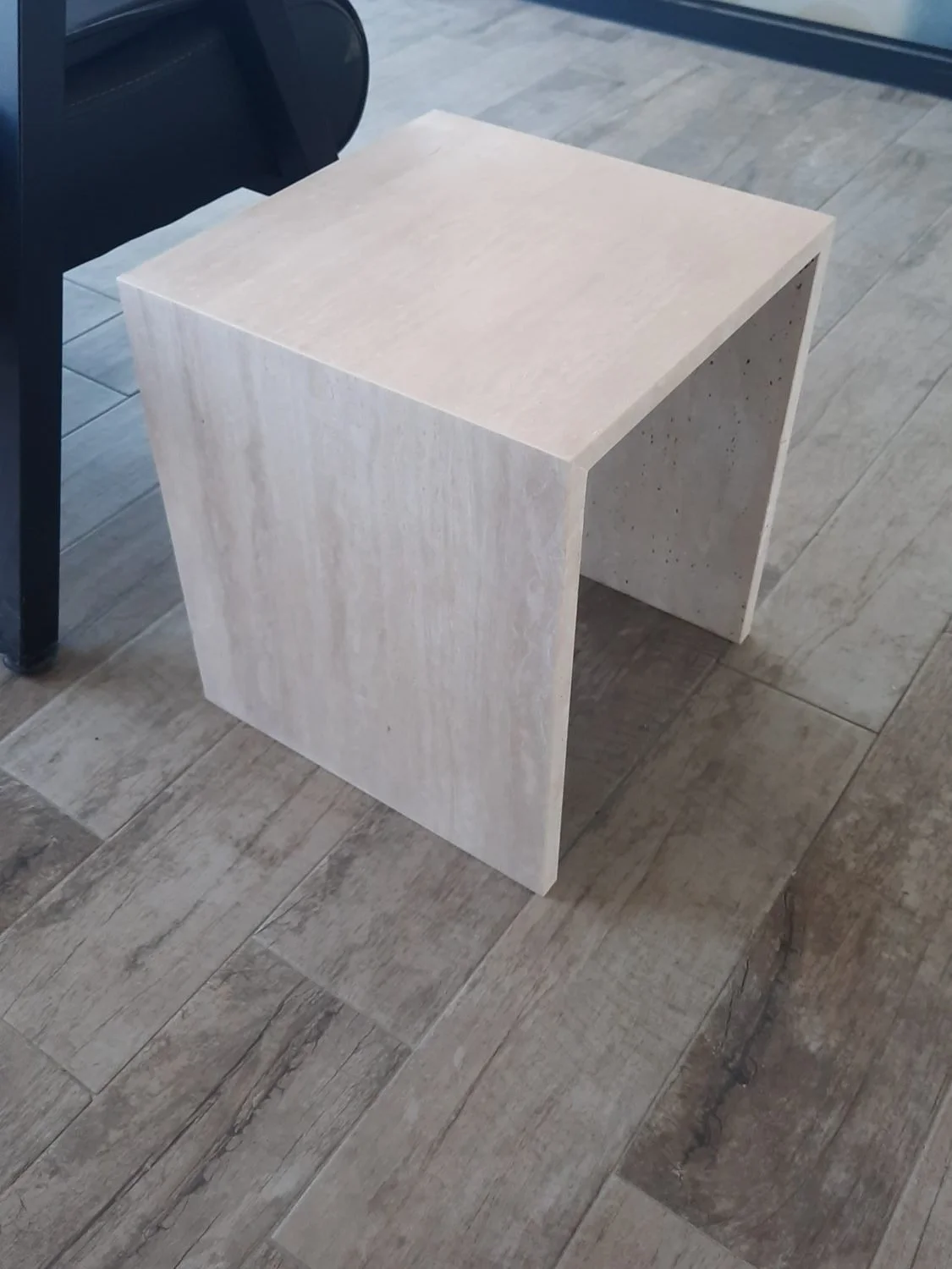 Side table, travertine