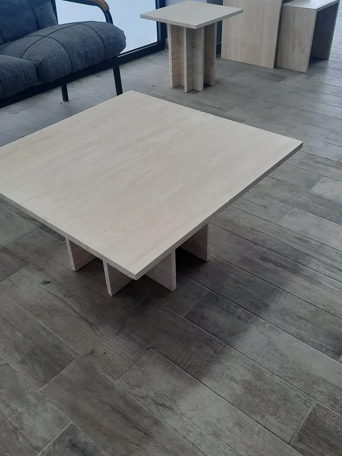 Coffee table, travertine