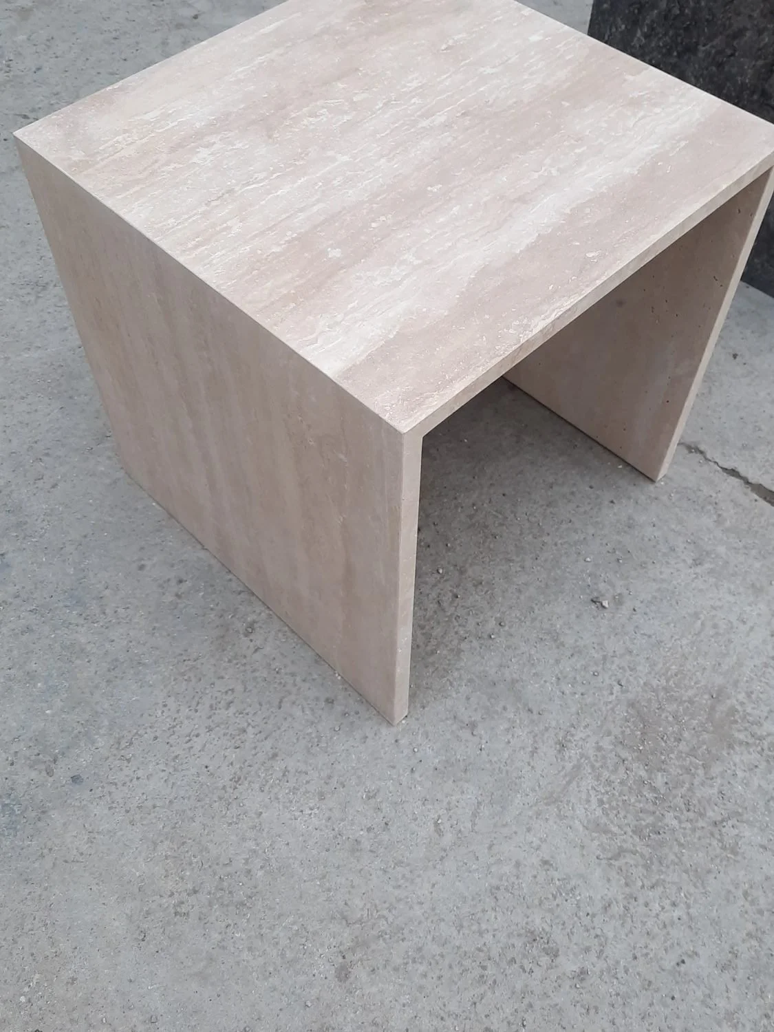Side table, travertine