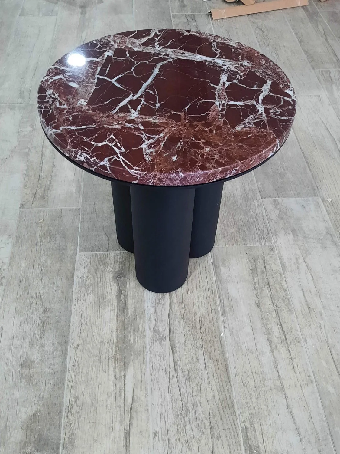 Side table, red marble
