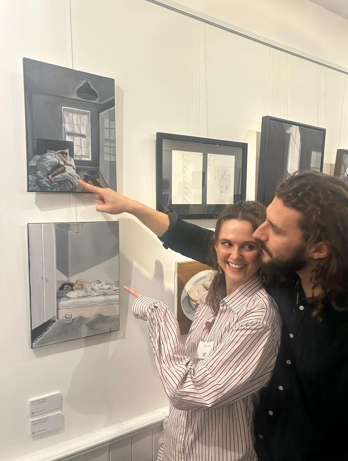 Such a beautiful evening with @liminalart.london surrounded by friends and other talented artists!

Such a please to get to show my series &lsquo;Rest&rsquo; depicting two images of my husband sleeping, and myself sleeping. 

Thank you for having me!