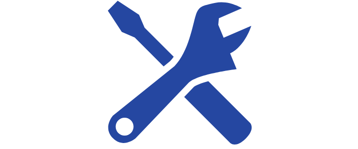 An icon of a wrench and screwdriver crossed.