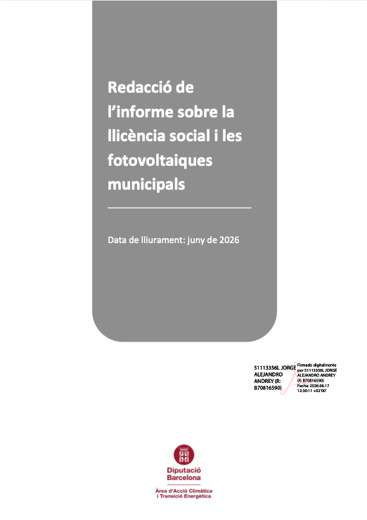 Informe sobre la licencia social y las fotovoltaicas municipales