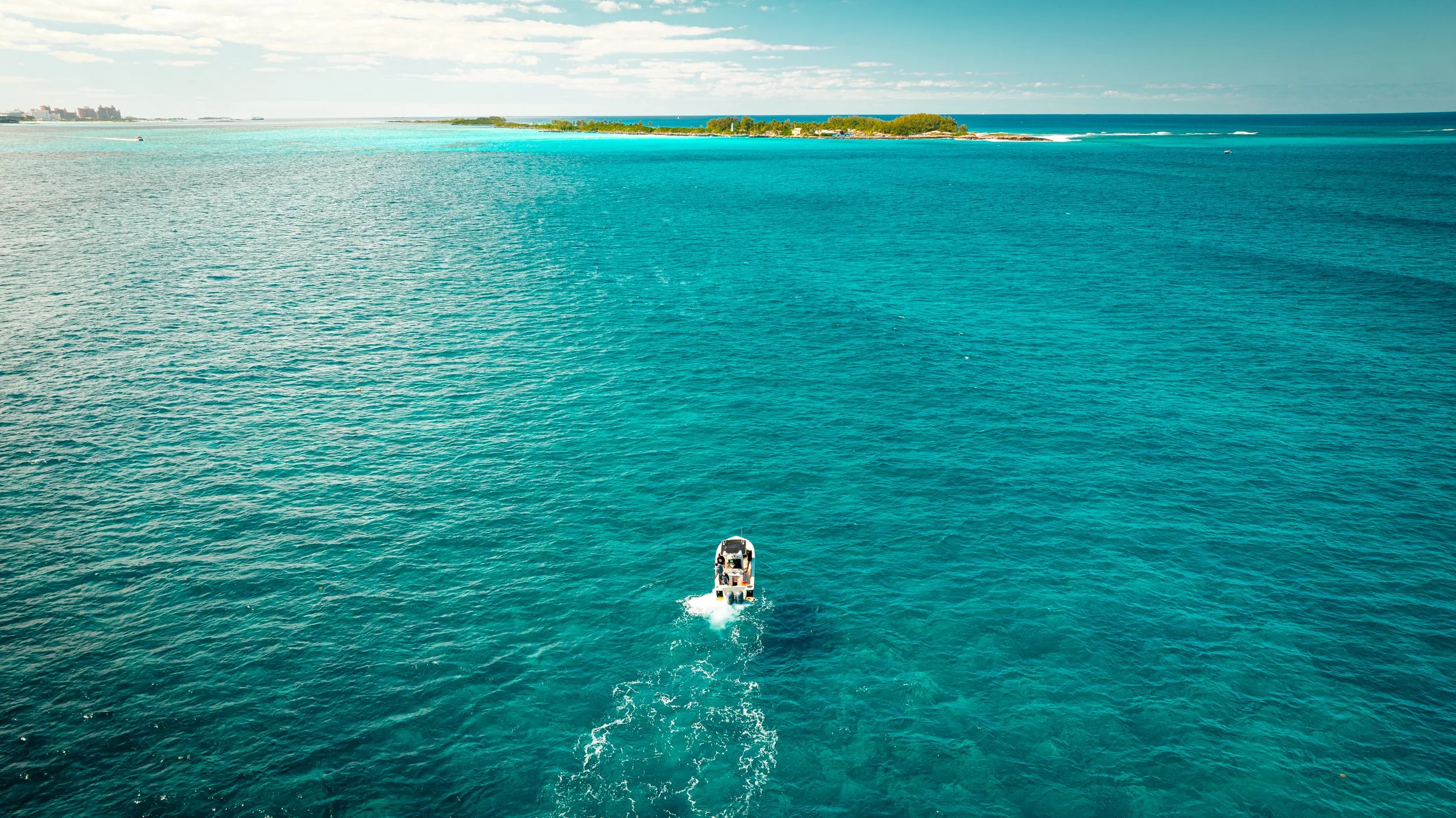 A research vessel on expedition in The Bahamas.