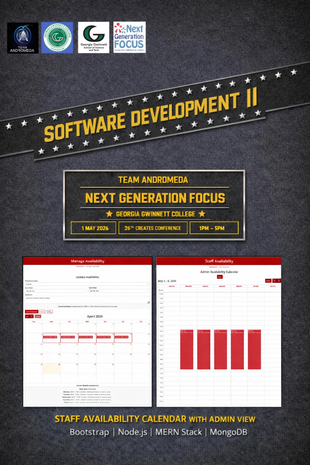 NGF App Staff Calendar/Admin View Software Development Project