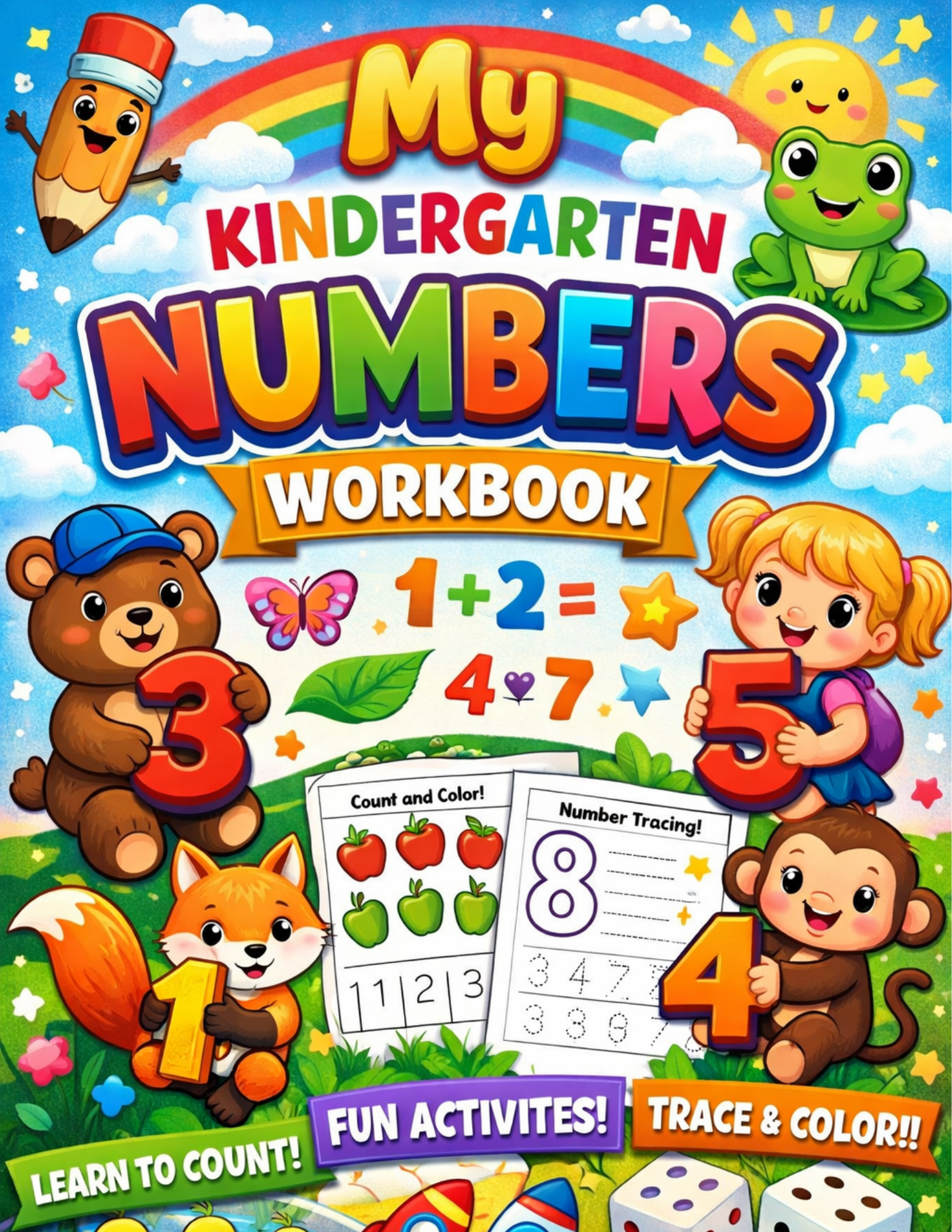 My Big Numbers Coloring Book for Kindergarten: Counting Practice, Early Math Skills, and Fun Learning