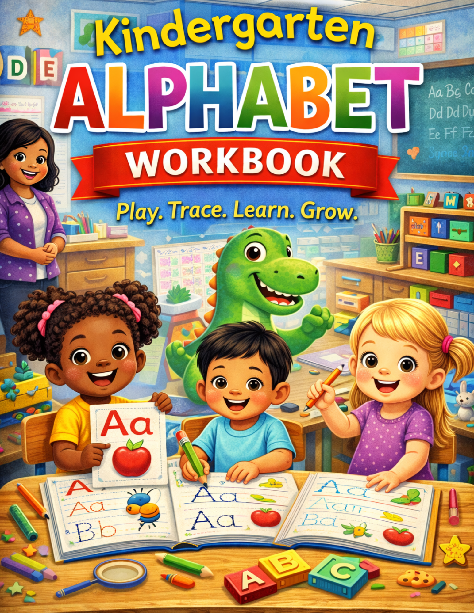 Kindergarten Alphabet Workbook: Fun, Traceable ABC Activities to Build Early Reading Skills