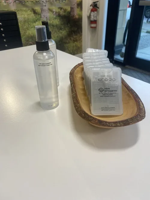   EYEGLASS CLEANER   For the person who always wants their glasses to sparkle, an eyeglass cleaning spray is a must-have. The pocket eco pack includes a microfiber cloth &amp; cleaning spray or you can get the larger bottle of cleaner. Everything you
