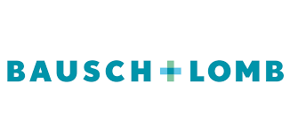 Bausch + Lomb logo with teal text and plus sign