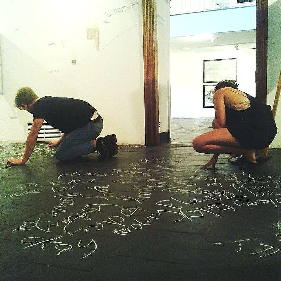 Brett Seiler, installing 'Macho Man' (2017)