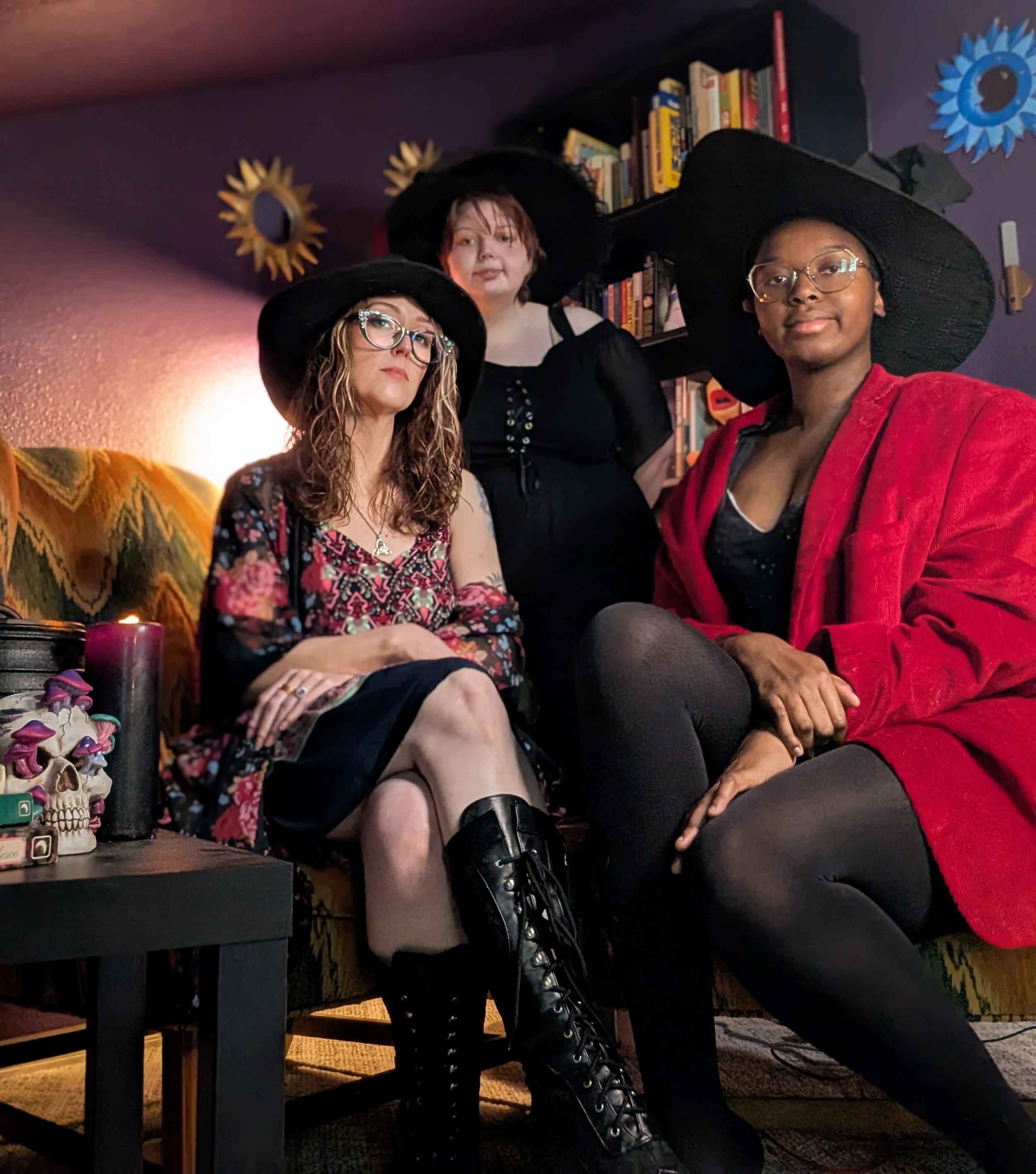 The artists from left to right: Kate, Sam and Ale'isk