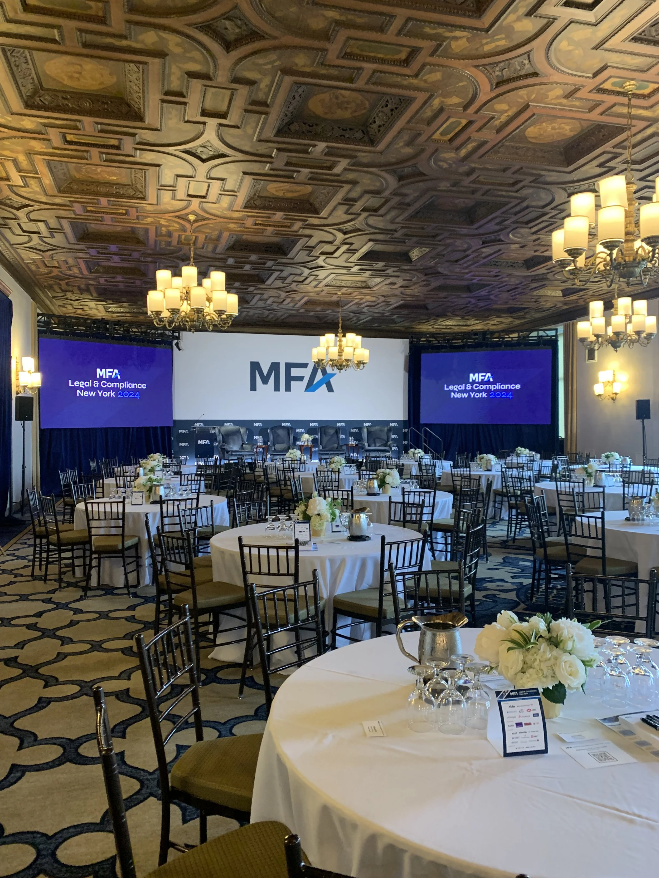 The main stage of a large corporate conference