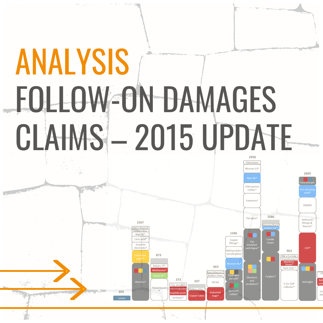 Update on development of follow-on damages claims: 2000-2015
