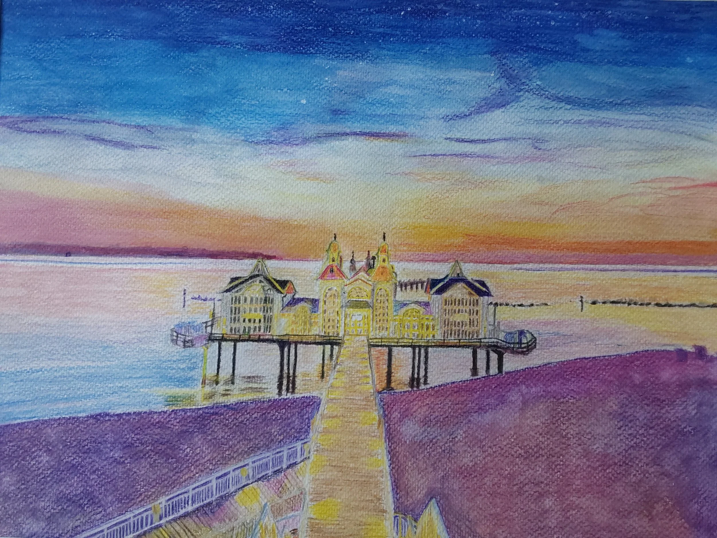 Seebrücke Sellin im Abendrot
