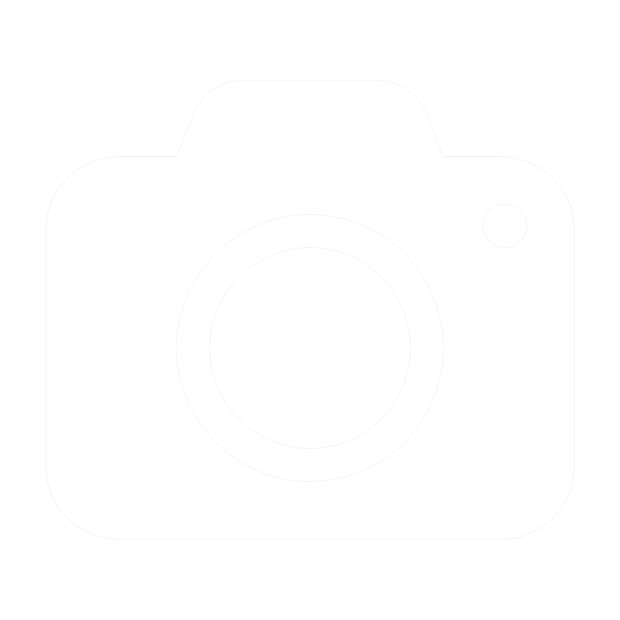 A black and white icon of a camera.